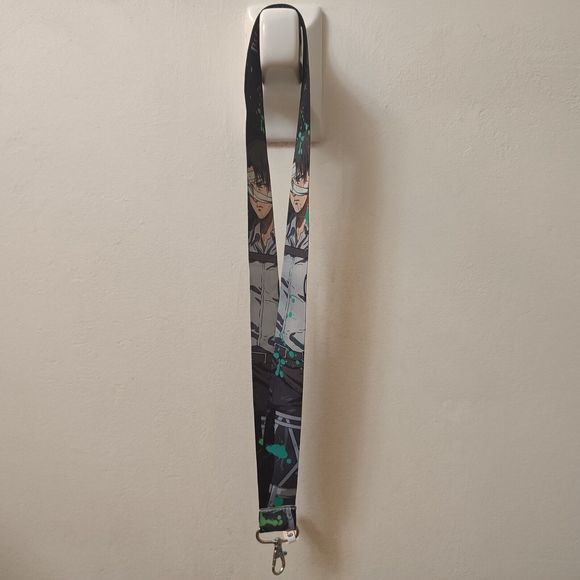 Attack On Titan Levi Ackerman Cloth Lanyard With Clasp Official Collectible - Picture 2 of 3